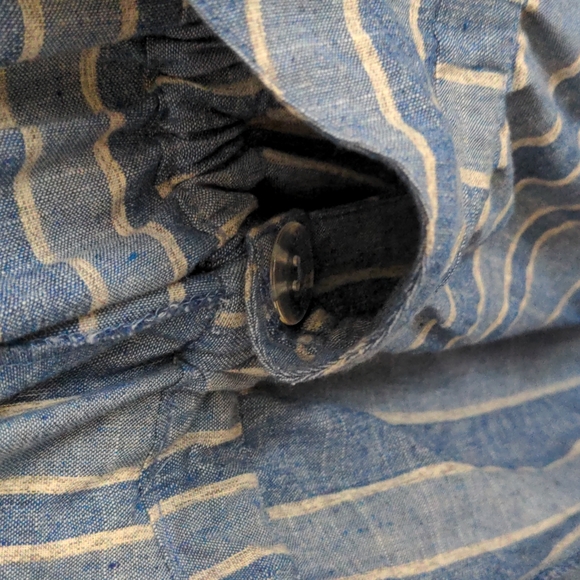 Bridge & Burn chambray stripe wrap dress - Picture 4 of 5